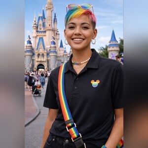 NWT!! Disney | Official Disney Parks Pride Collection Polo Shirt, Size M